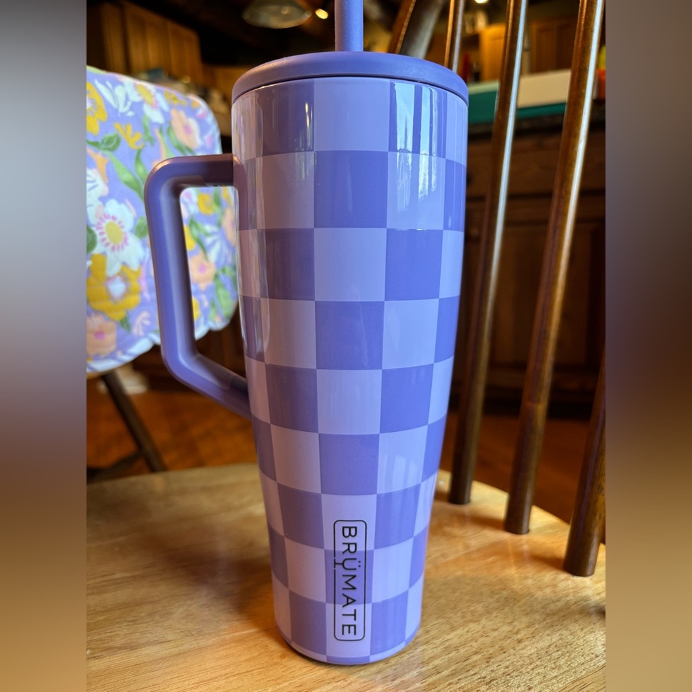GUC BrüMate Lavender Checkers Era 40 oz